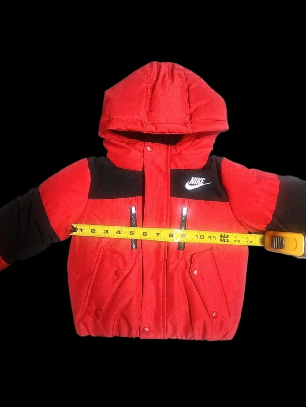 Nike Boys' Logo Tape Outdoor Fleece Lined Heavyweight Red Coat Size 2T MSRP $120